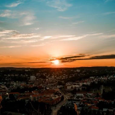 city view during golden hour